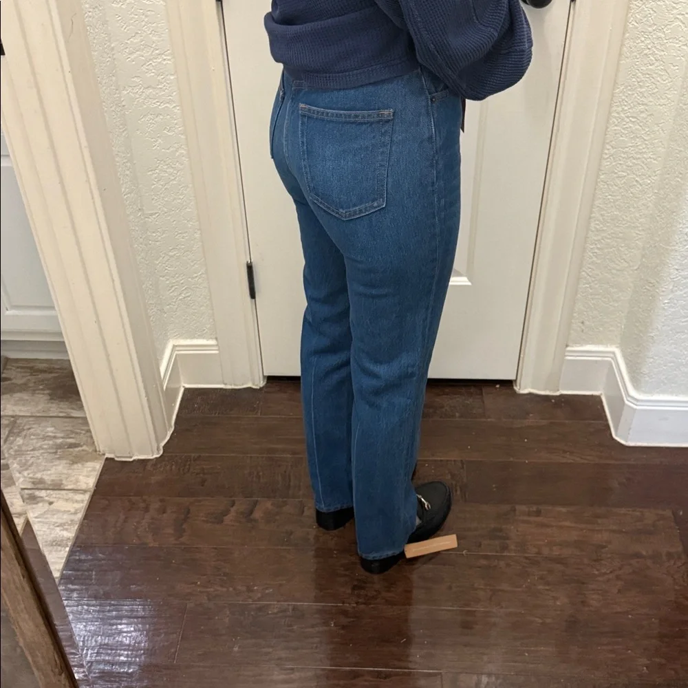 NEW NWT REFORMATION Cynthia Button Fly High Rise Straight Jeans in Zenia size 24